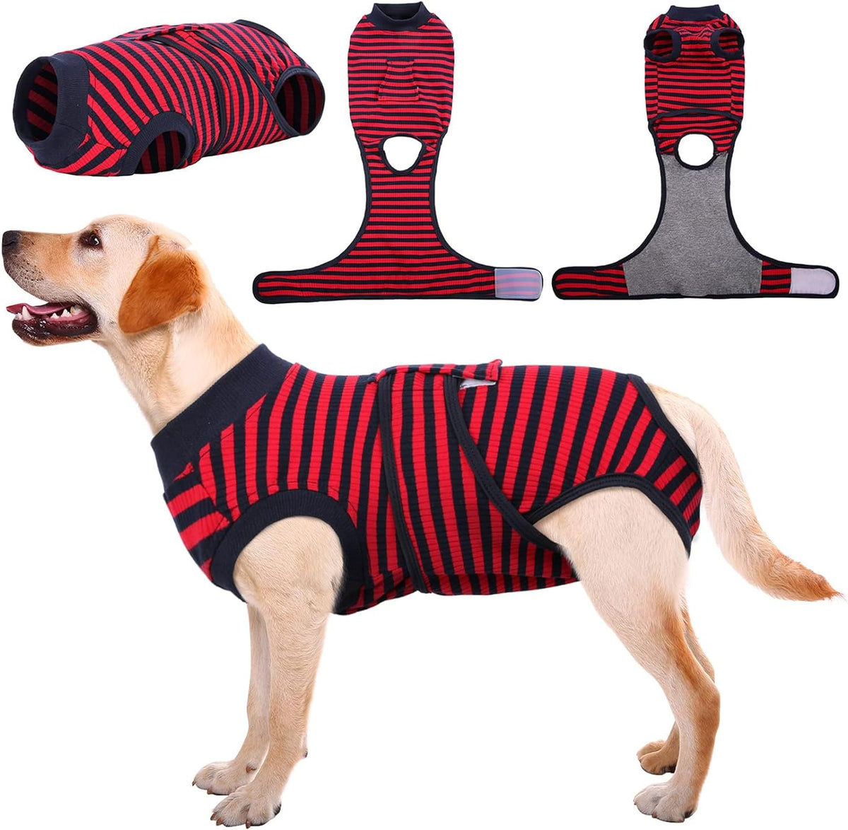 Kuoser Recovery Suit for Dogs & Cats – Soft Cotton Surgery Suit, XS–2XL