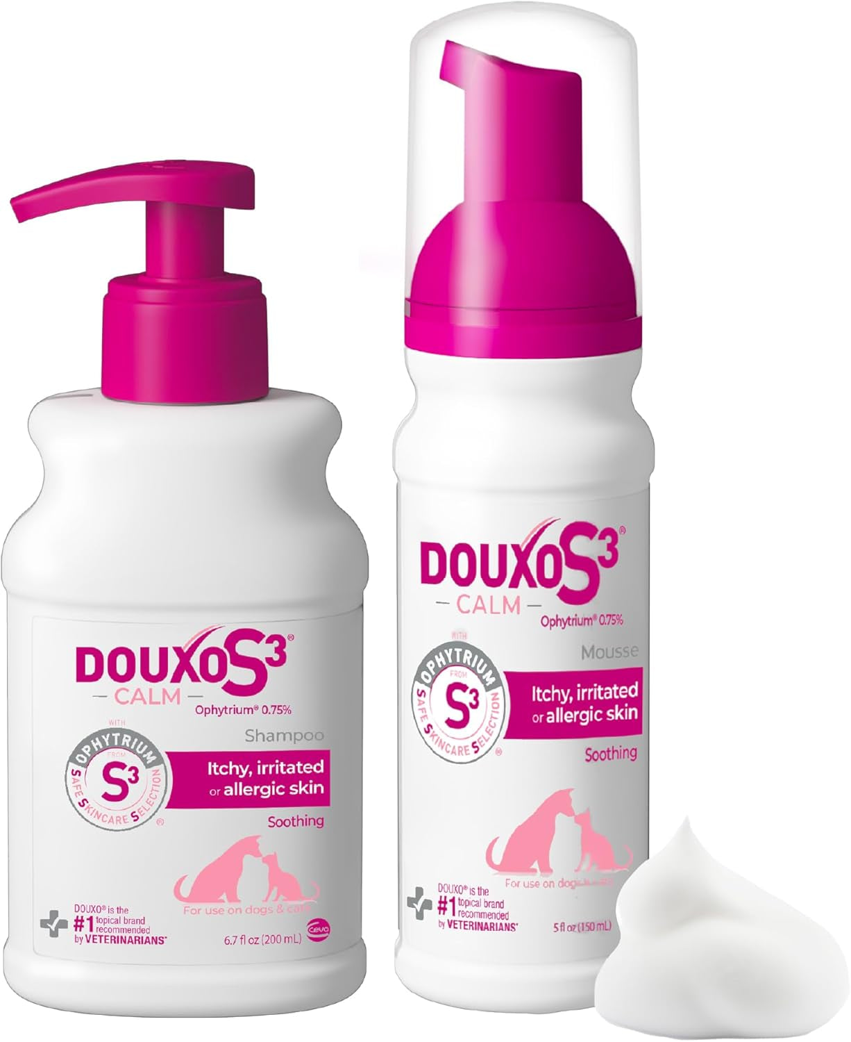 Calm Dog Shampoo & Itch Soothing Mousse Bundle for Dogs Cats Default Title