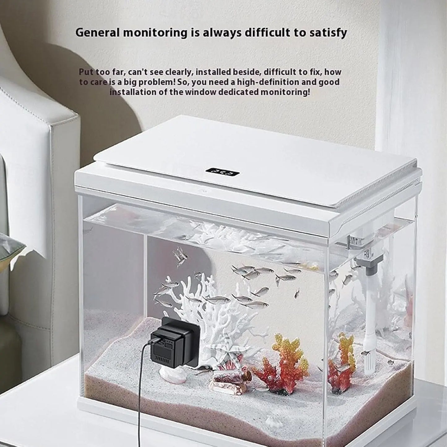 2K HD Aquarium WiFi Camera with Night Vision & Smart Monitoring