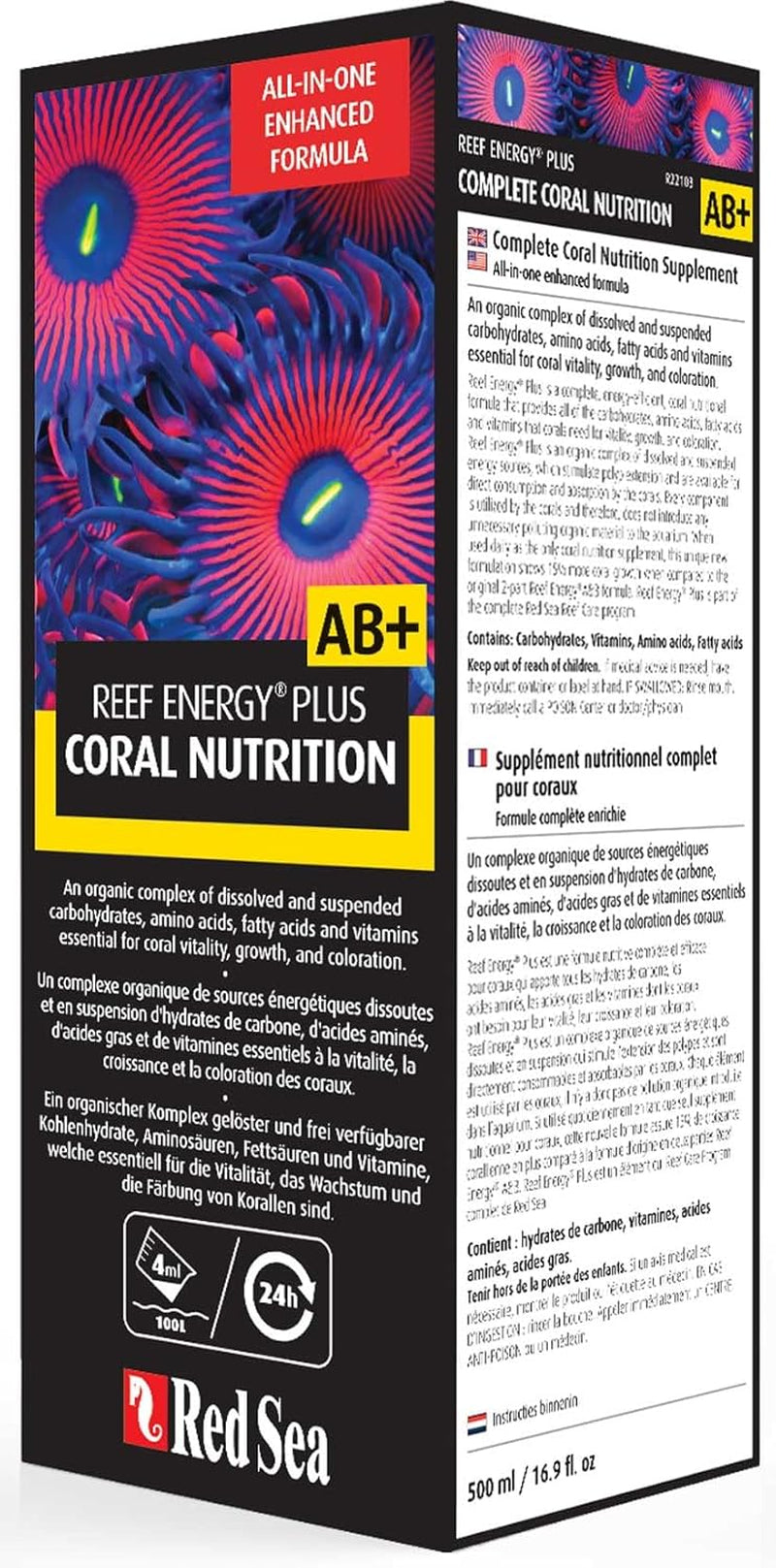 Red Sea Reef Energy Plus AB+ 500 mL All-in-One Coral Food