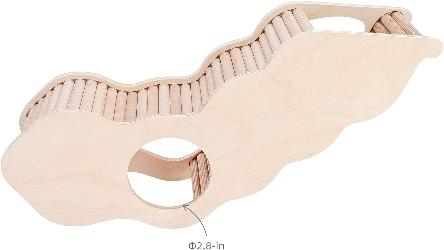 Hamster House Hideout Ladder Wooden Small Pet Hut Gerbil Mouse Tunnel Toy