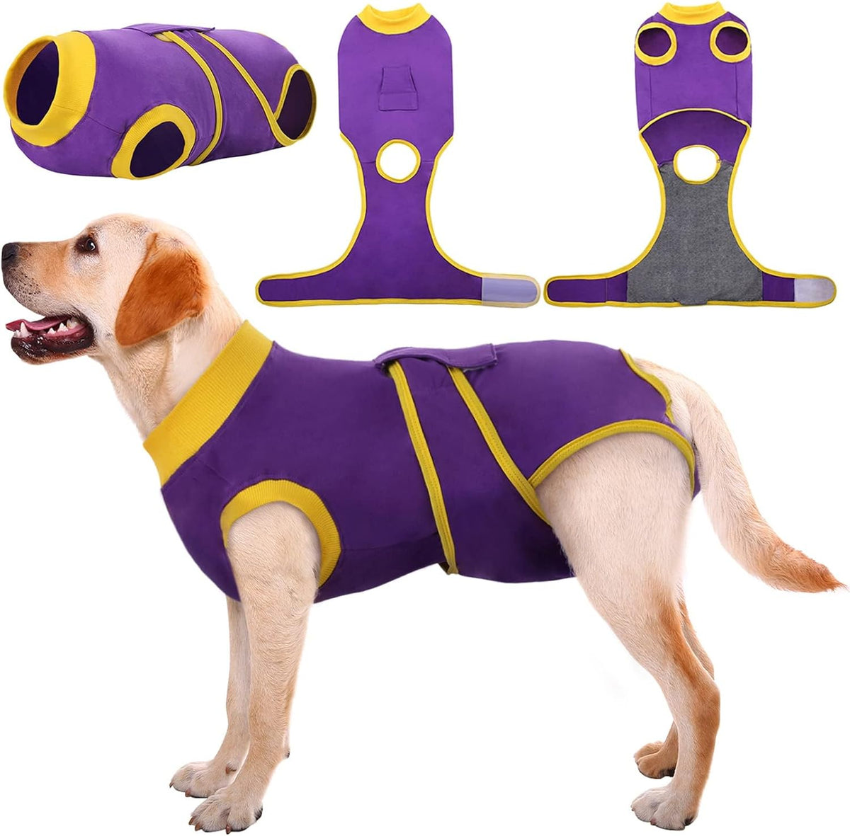 Kuoser Recovery Suit for Dogs & Cats – Soft Cotton Surgery Suit, XS–2XL