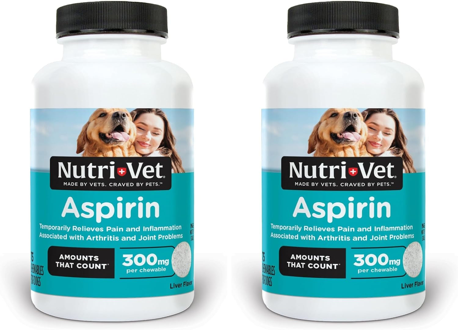 Nutri-Vet Dog Aspirin 300 mg for Large Dogs | Joint & Arthritis Relief
