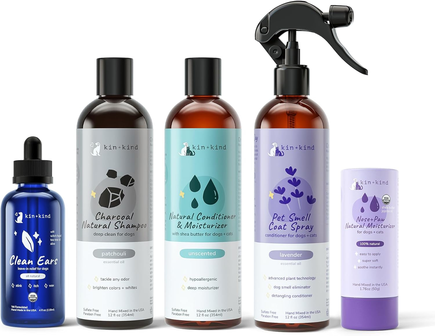 Charcoal Dog Grooming Bundle Natural Shampoo Conditioner Skin Coat Care Default Title