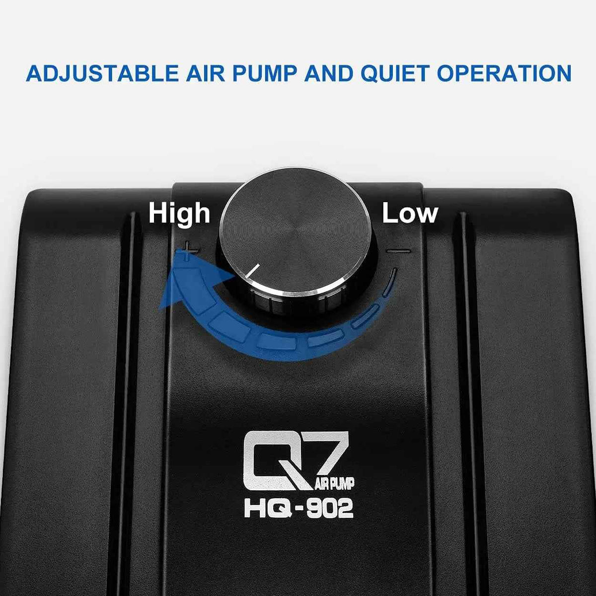 320GPH Aquarium Air Pump Quiet 4 Outlet Adjustable 8W for 300 Gallon Tanks