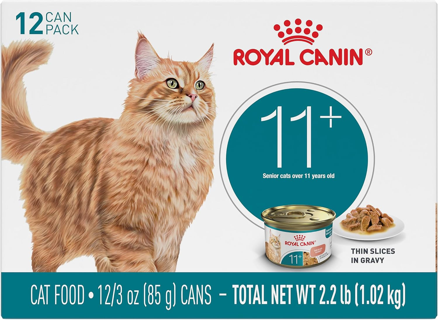 Senior Cat Wet Food 11+ Royal Canin Aging Thin Slices Gravy 3oz 12 Pack Default Title