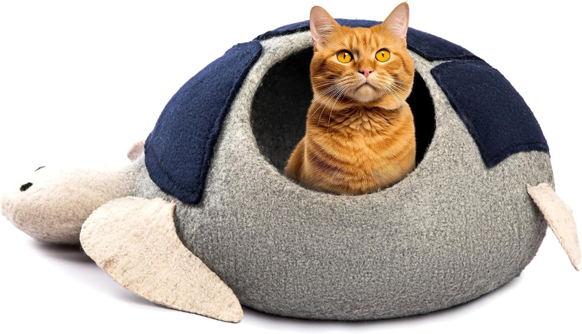 Merino Wool Cat Cave – Handmade Hideaway, 20 Styles