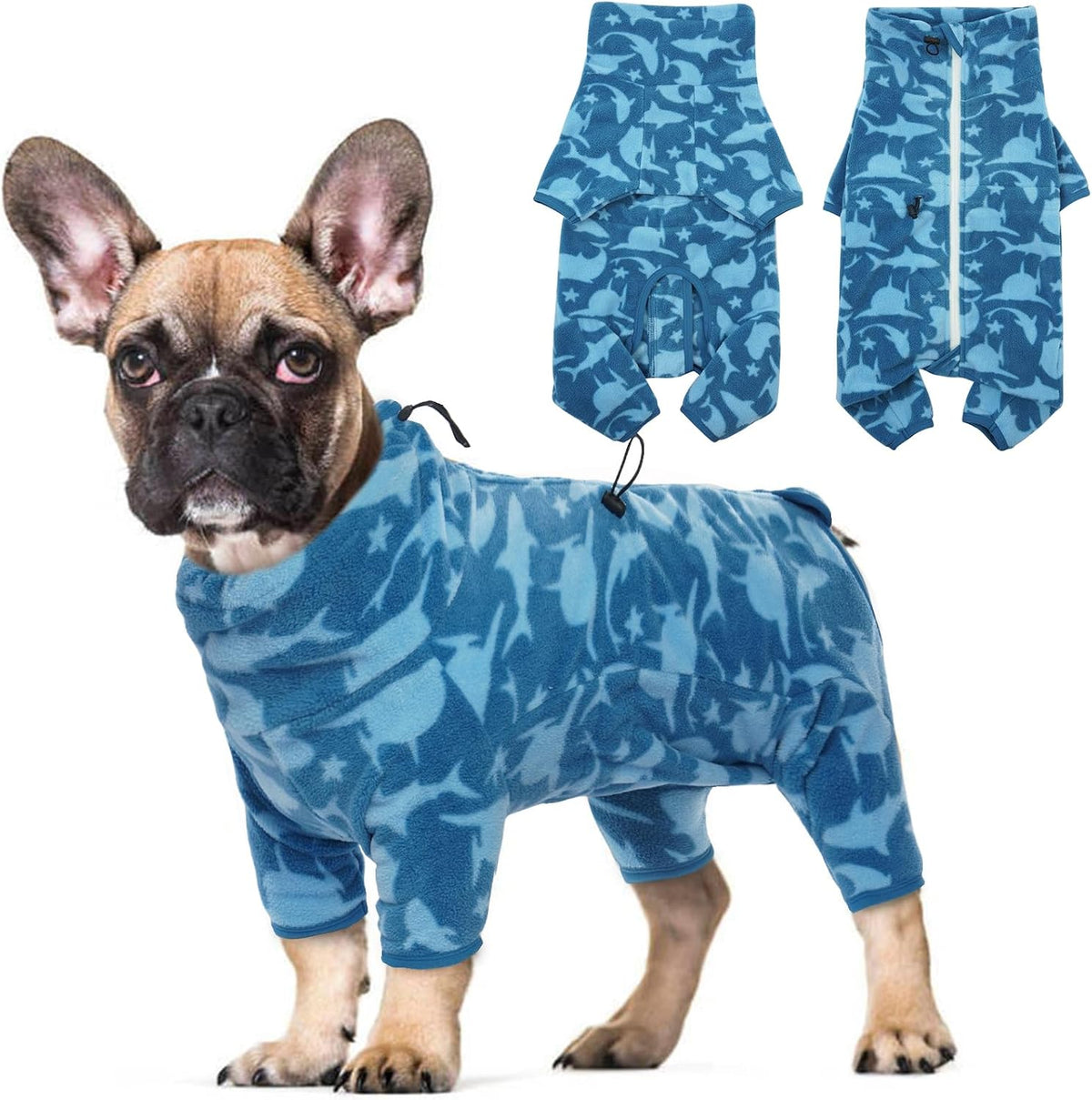Full-Body Fleece Dog Winter Coat – 13 Patterns, XS–4XL
