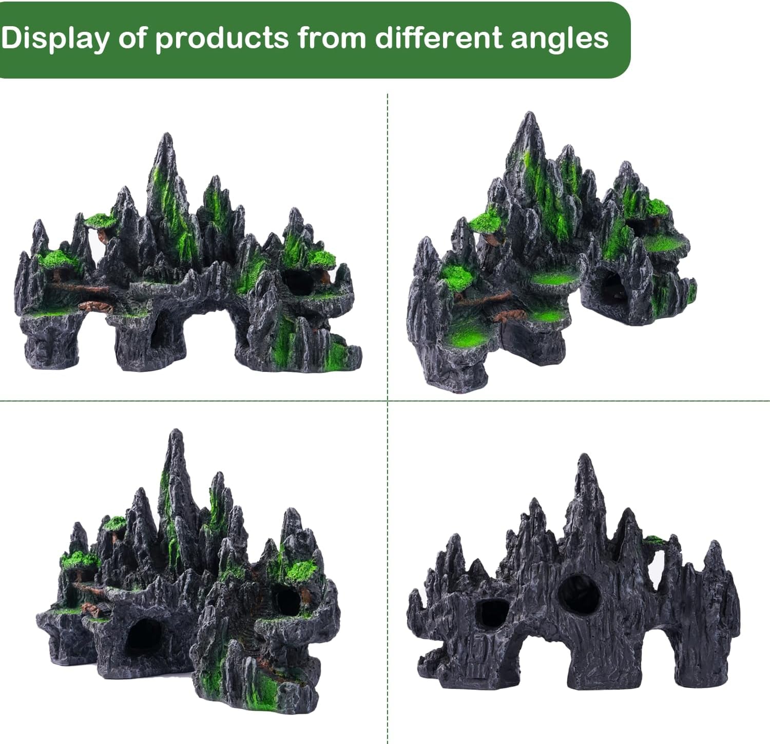 Large Fish Tank Decoration Mountain Cave Bridge Aquarium Ornament