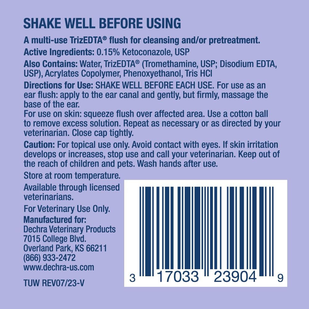 TrizULTRA Keto Flush Ear Skin Cleanser for Dogs Cats Horses 4oz