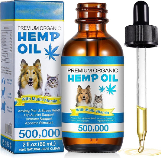 Hemp Oil for Dogs & Cats — Calming, Joint & Skin Support | 60ml Daily Supplement Default Title