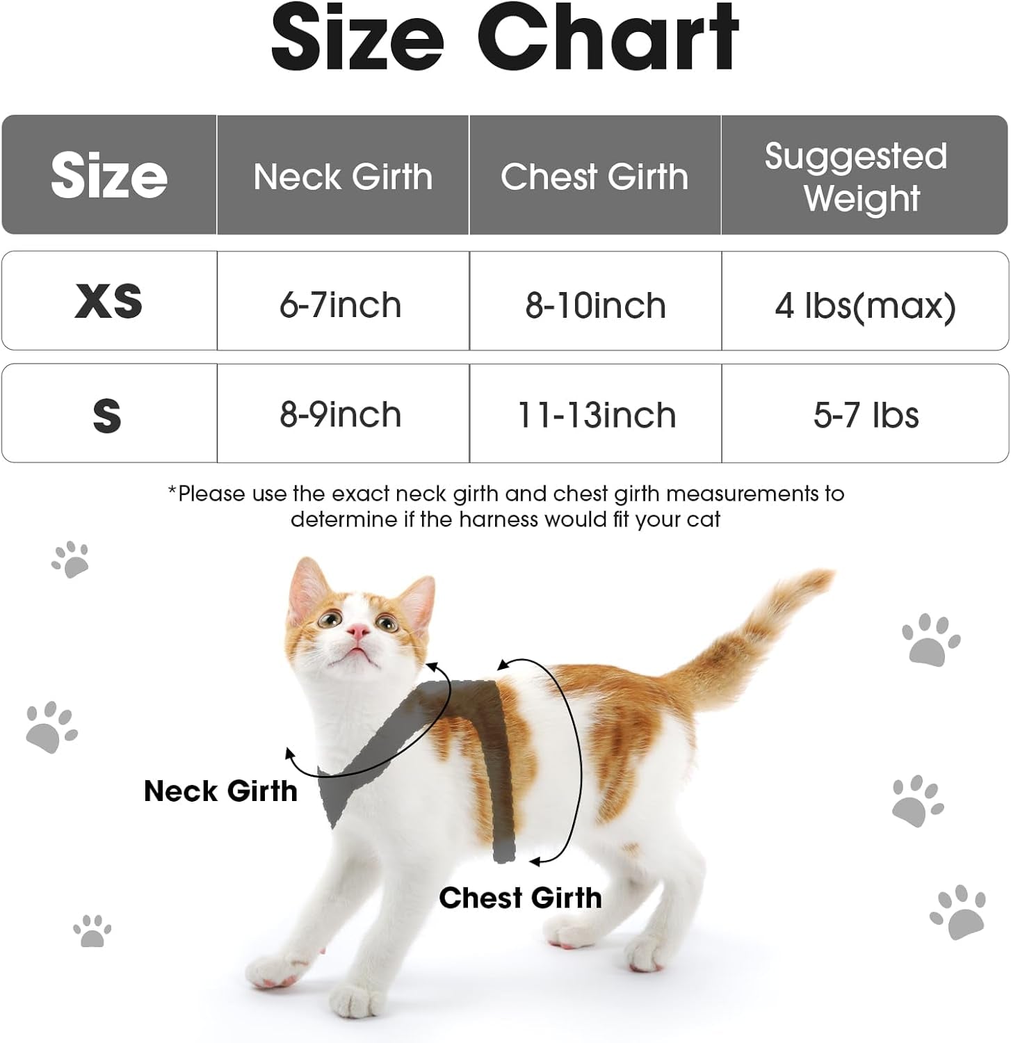 Escape Proof Cat Harness and Leash Set Reflective Adjustable Vest