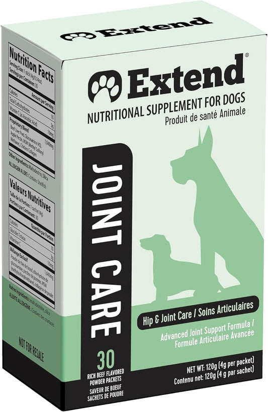 Dog Joint Supplement Powder Glucosamine Chondroitin MSM Collagen 30Ct 1-Pack