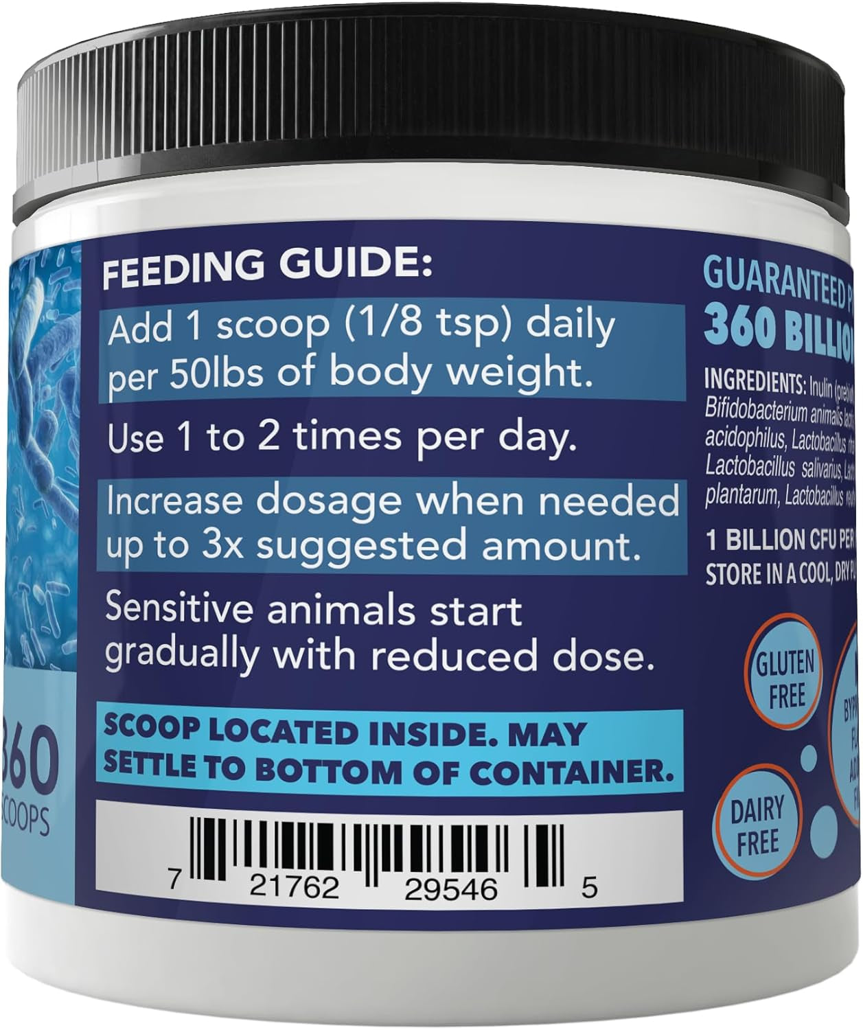Dog Probiotics Powder 360 Scoops Digestive Enzyme Diarrhea Relief Immune