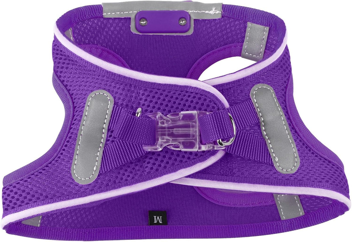LED Light-Up Dog Harness – Rechargeable, XS–L, 6 Colors