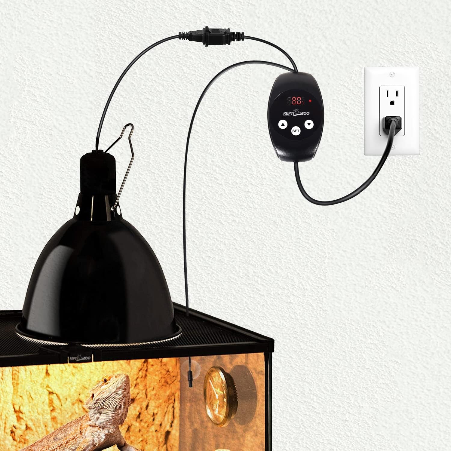 Reptile Thermostat PID Dimming Controller Digital Heat Lamp Temp Control 300W