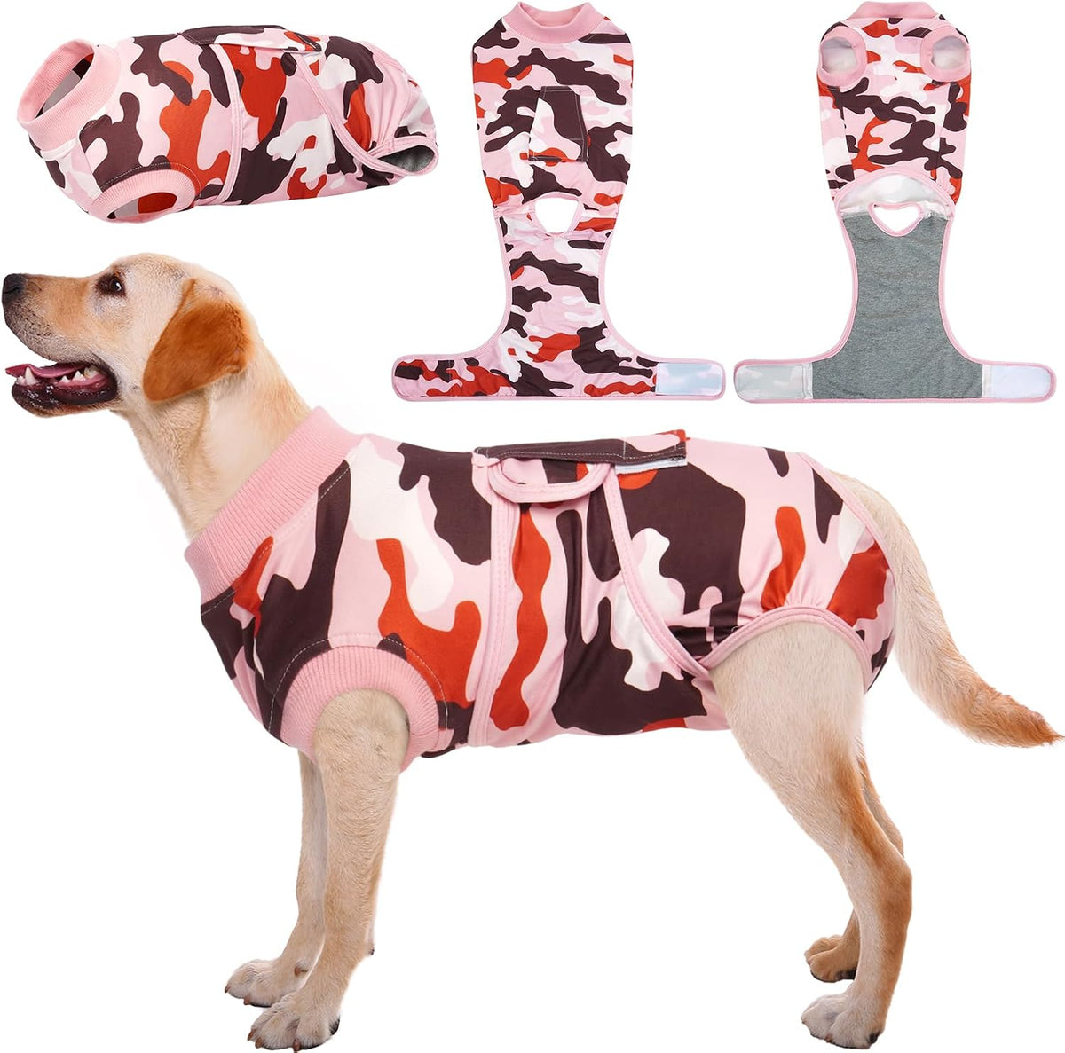 Kuoser Recovery Suit for Dogs & Cats – Soft Cotton Surgery Suit, XS–2XL