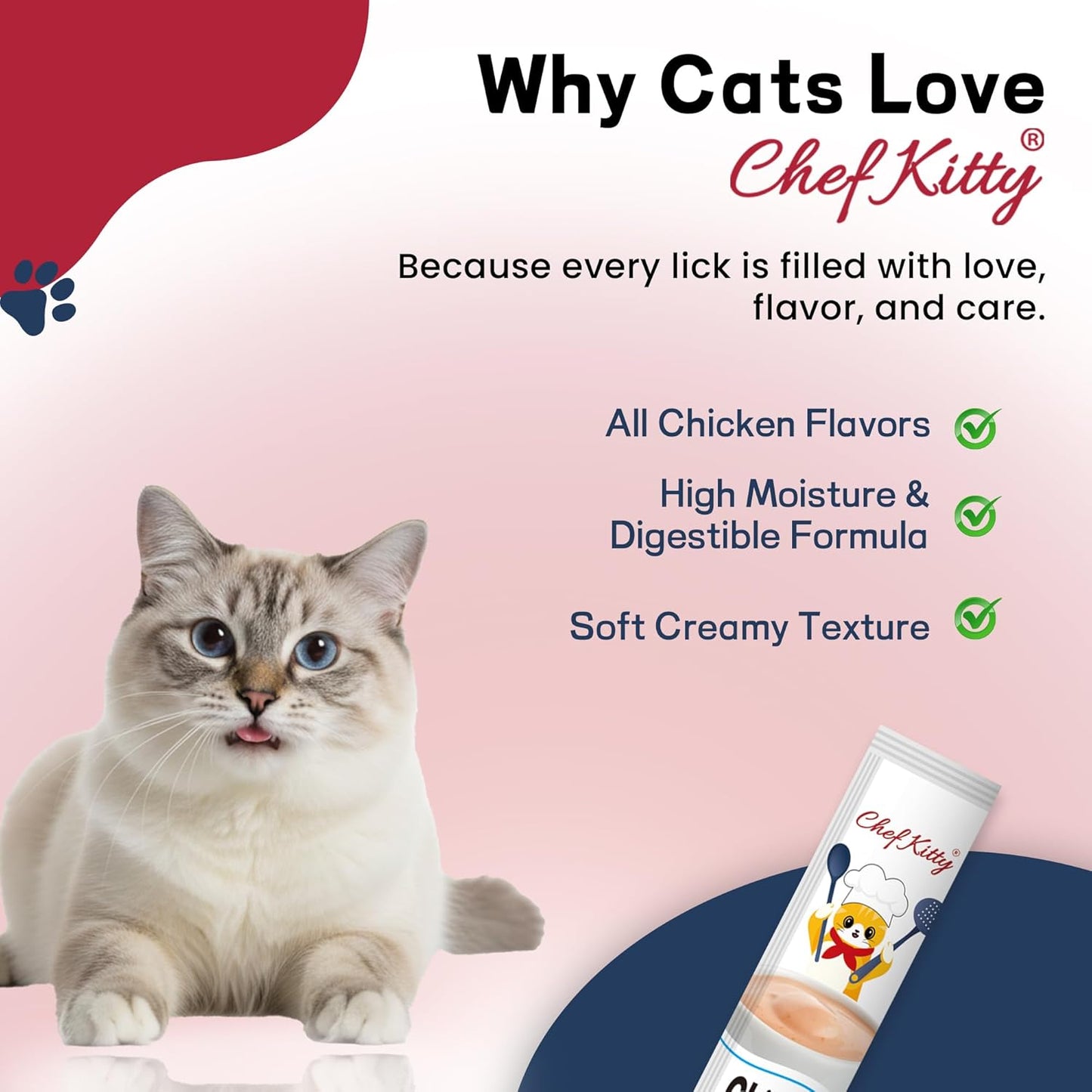 Lickable Cat Treats Grain Free Taurine High Protein Puree Toppers 20 Tubes