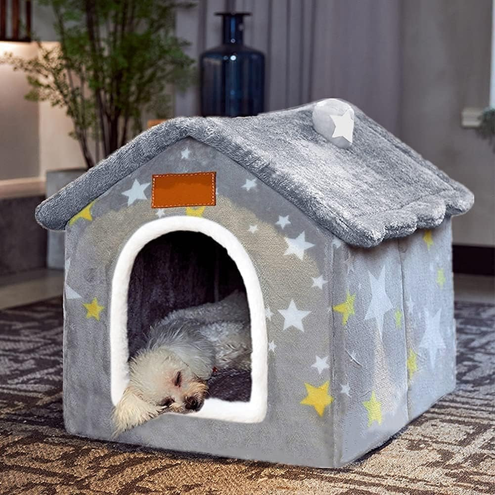 Indoor Dog House Bed Memory Foam Foldable Washable Small Medium Large Medium