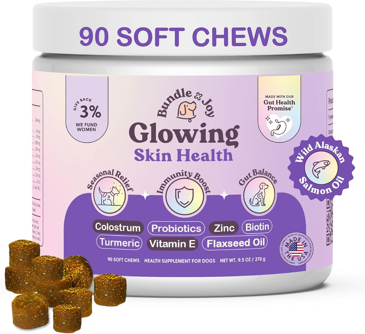 Dog Hip & Joint Chews with Glucosamine – Featured 90 Count