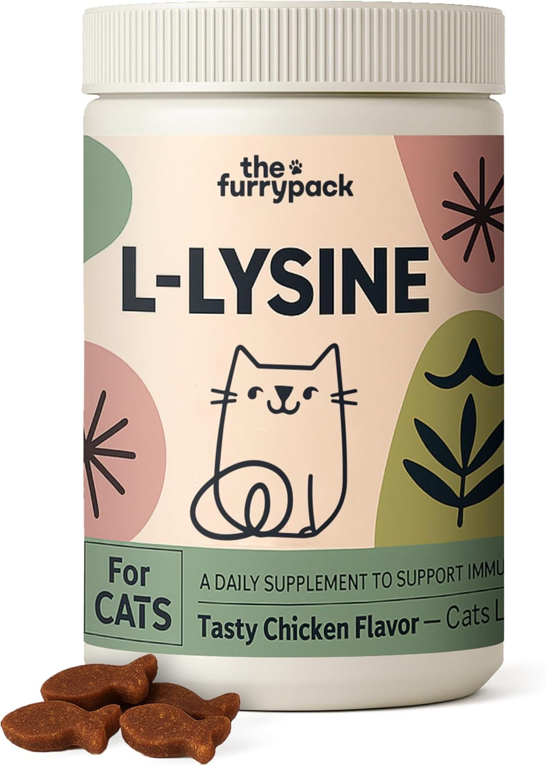 L-Lysine Chews for Cats — Daily Immune Support | Chicken Flavor, 150 Count