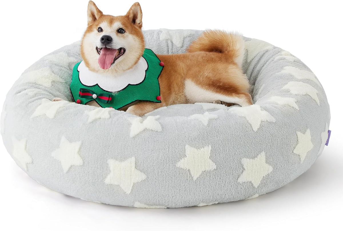 LE SURE Donut Dog Bed – 7 Sizes, 5 Patterns