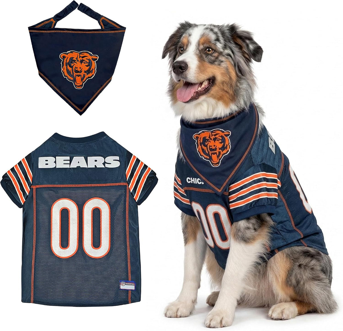 NFL Dog Jersey & Tie Bandana Set Official Pet Apparel All Teams