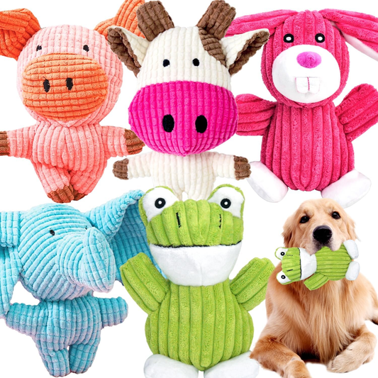 5 Pack Squeaky Plush Dog Toys Durable Chew Toys for Small Medium Large Dogs 5 Pcs Dog Toys