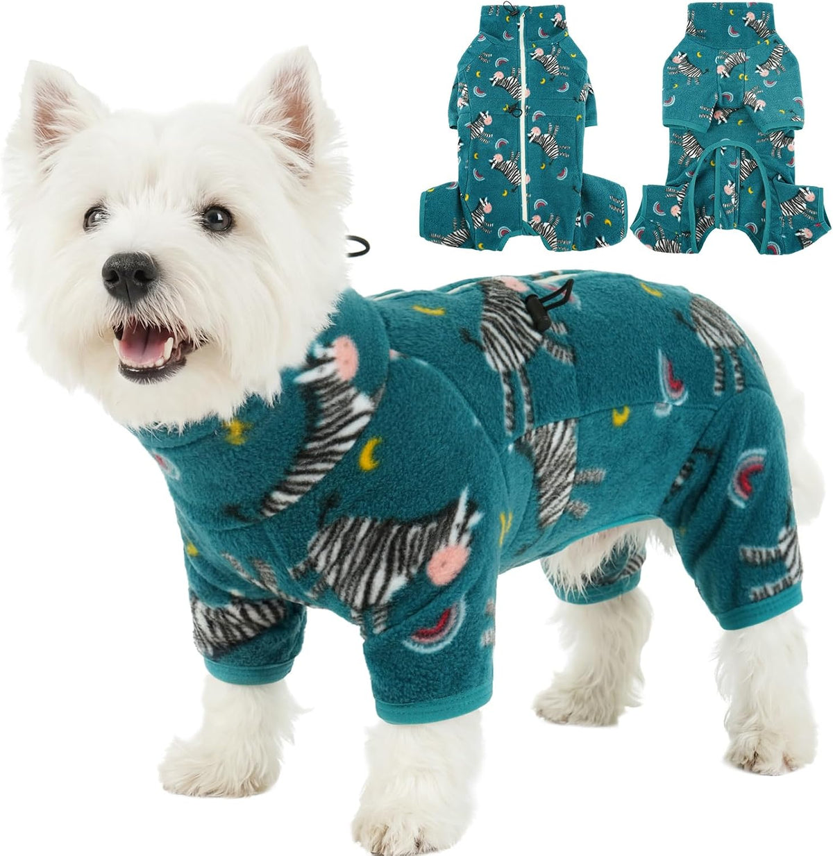 Full-Body Fleece Dog Winter Coat – 13 Patterns, XS–4XL