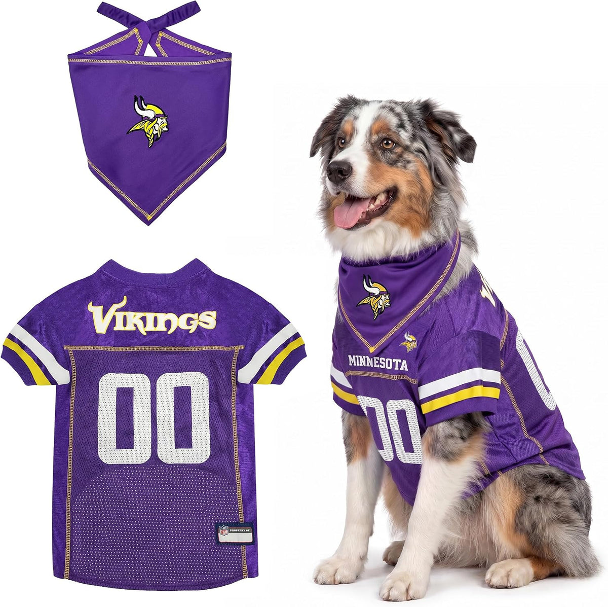 NFL Dog Jersey & Tie Bandana Set Official Pet Apparel All Teams