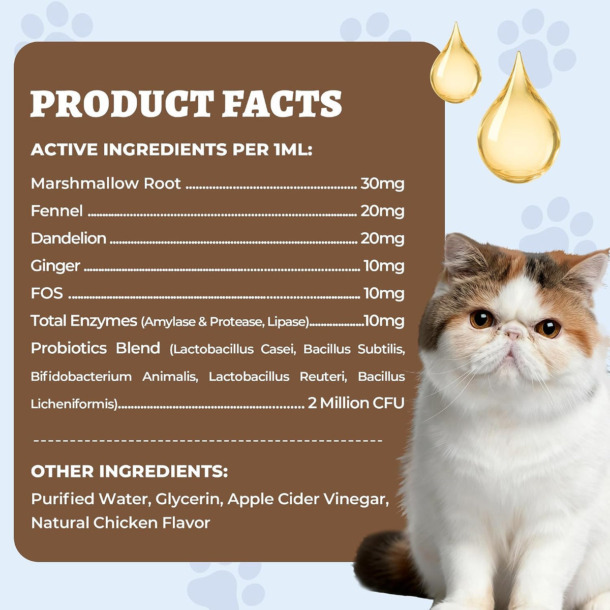 Wellix Cat Dog Constipation Relief Liquid 4 oz Probiotic Chicken Flavor