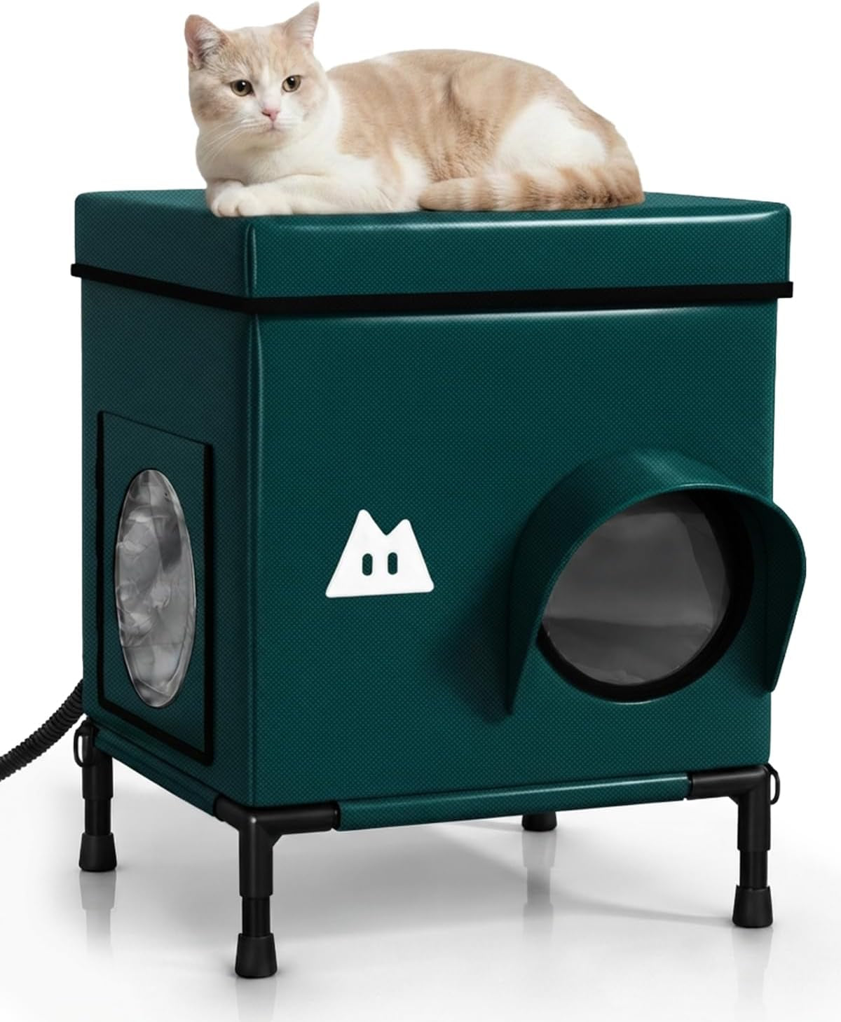 Heated Outdoor Cat House – Insulated Weather-Resistant Shelter, 2 Sizes