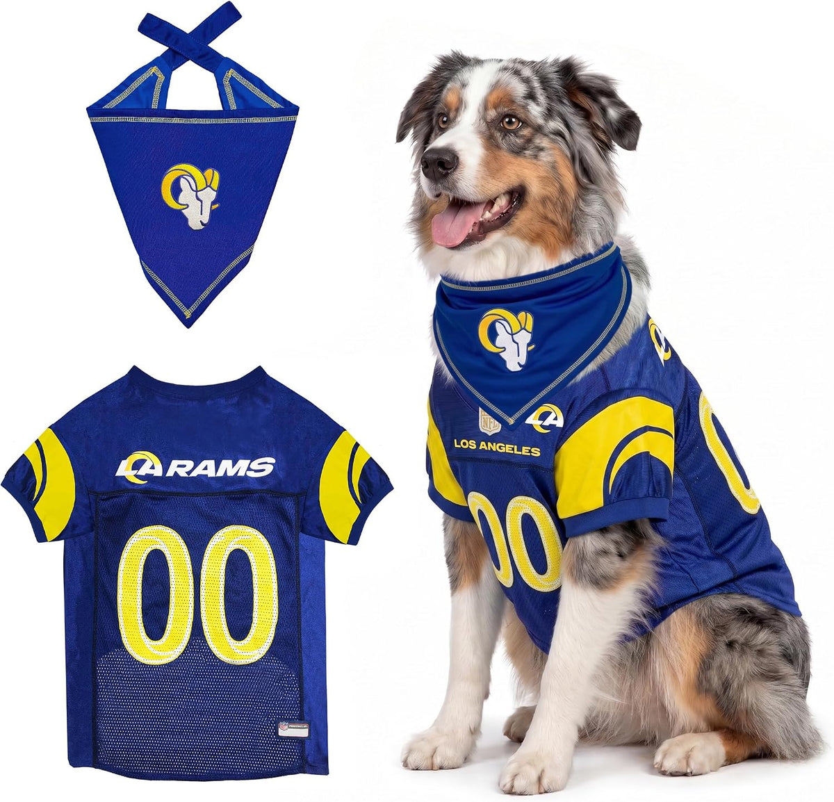 NFL Dog Jersey & Tie Bandana Set Official Pet Apparel All Teams