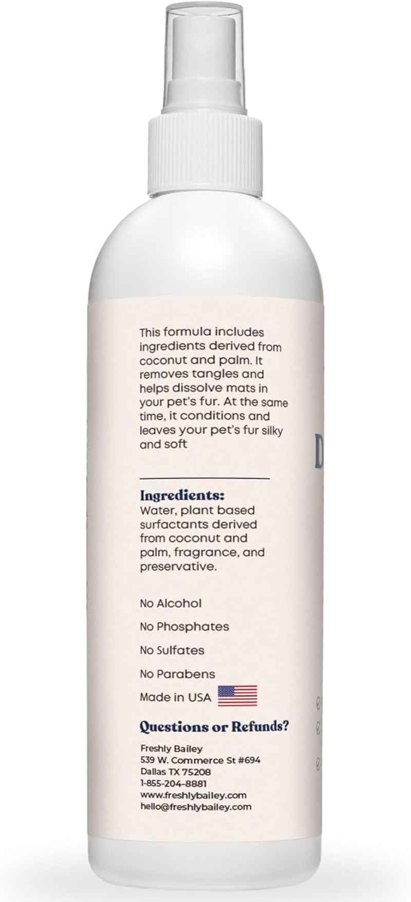 Cat Detangling Spray Leave In Conditioner for Soft Shiny Coats 16oz