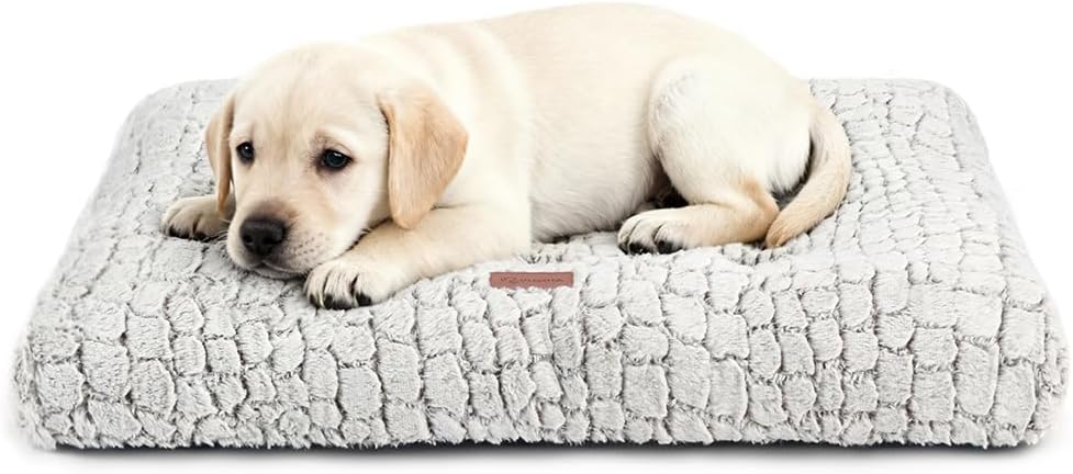 Dog Crate Bed Pad Soft Plush Washable Kennel Mat Anti Slip 24x18 For Small Dogs Coffee Small 24"X18"