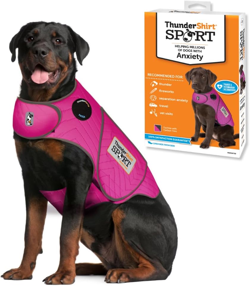 ThunderShirt Dog Calming Vest Large Fuchsia Anxiety Wrap Sport Fuchsia Xx-Large
