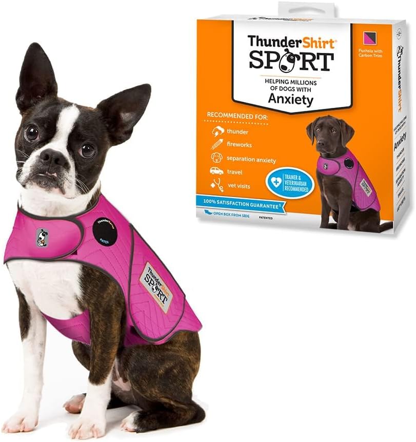 ThunderShirt Dog Calming Vest Large Fuchsia Anxiety Wrap Sport Fuchsia X-Small