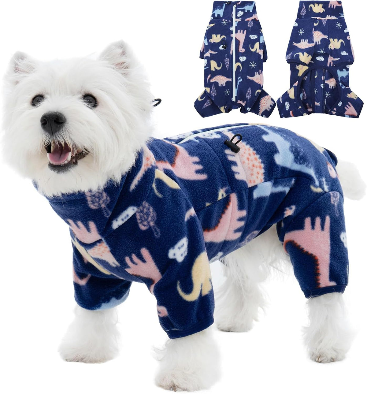 Full-Body Fleece Dog Winter Coat – 13 Patterns, XS–4XL