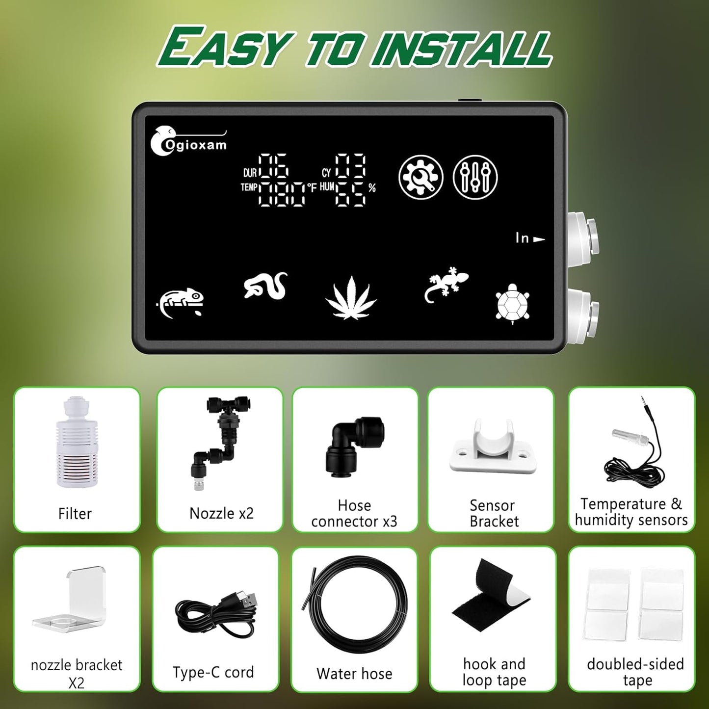 Automatic Reptile Mister System Smart Humidifier Timer Terrarium