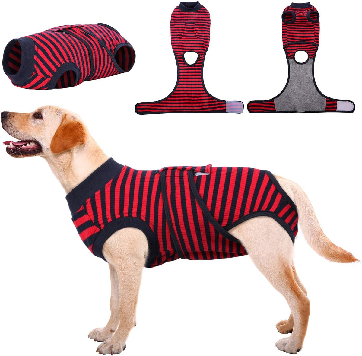 Kuoser Recovery Suit for Dogs & Cats – Soft Cotton Surgery Suit, XS–2XL