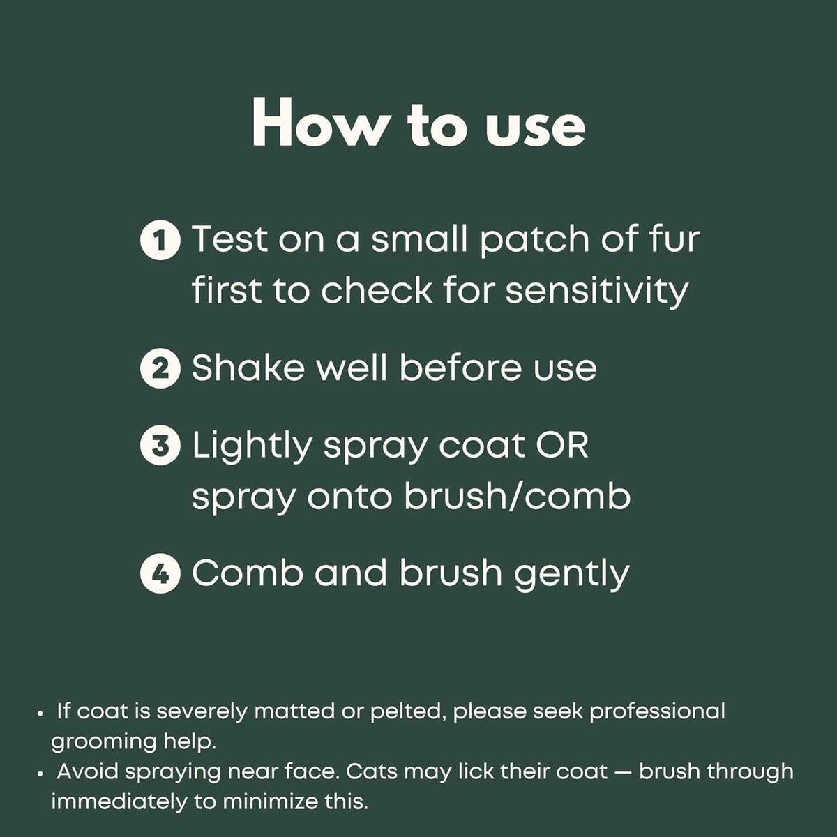 Cat Detangling Spray Leave In Conditioner for Soft Shiny Coats 16oz