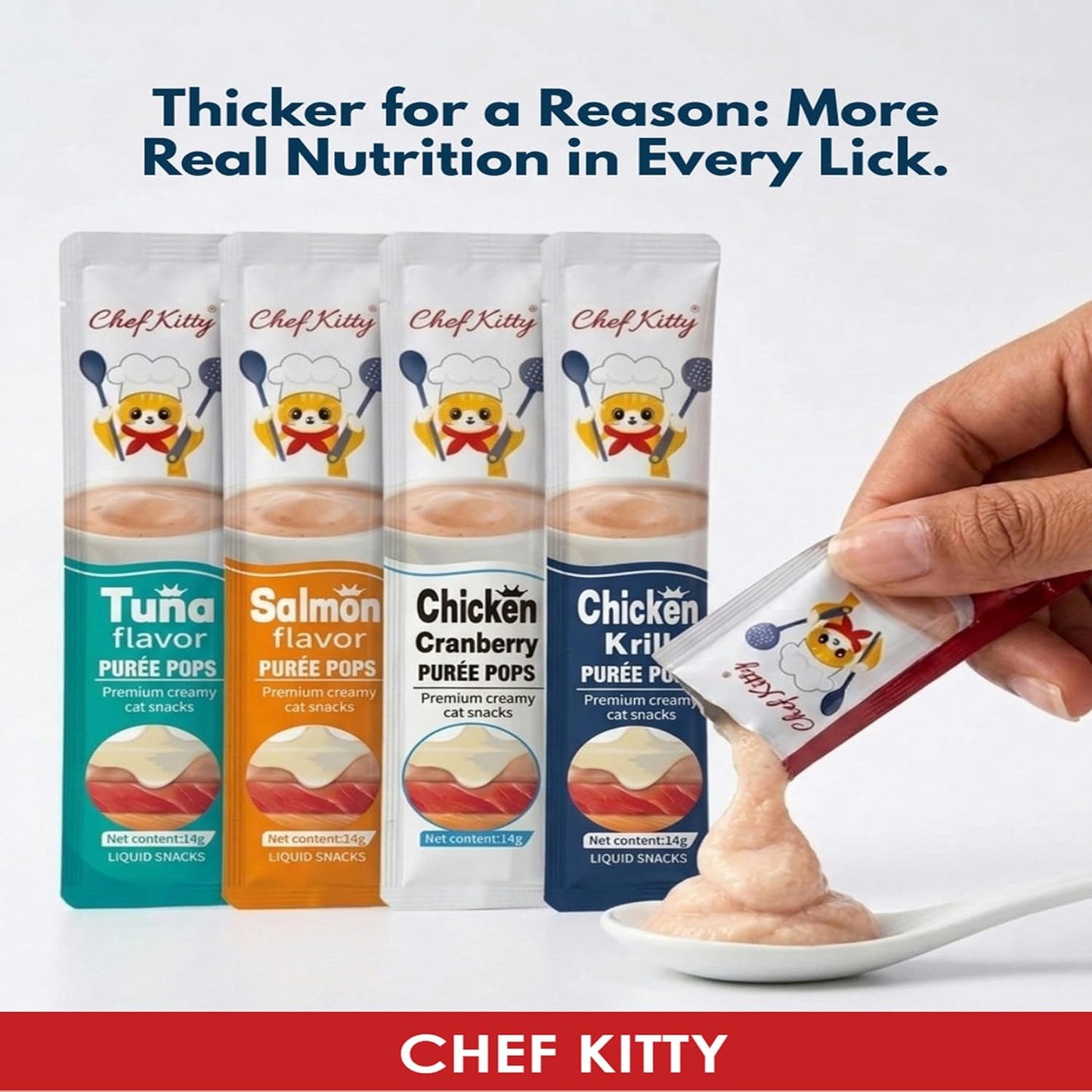Lickable Cat Treats Grain Free Taurine High Protein Puree Toppers 20 Tubes
