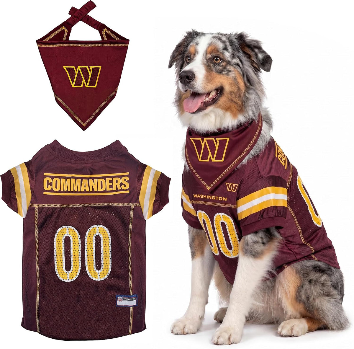 NFL Dog Jersey & Tie Bandana Set Official Pet Apparel All Teams