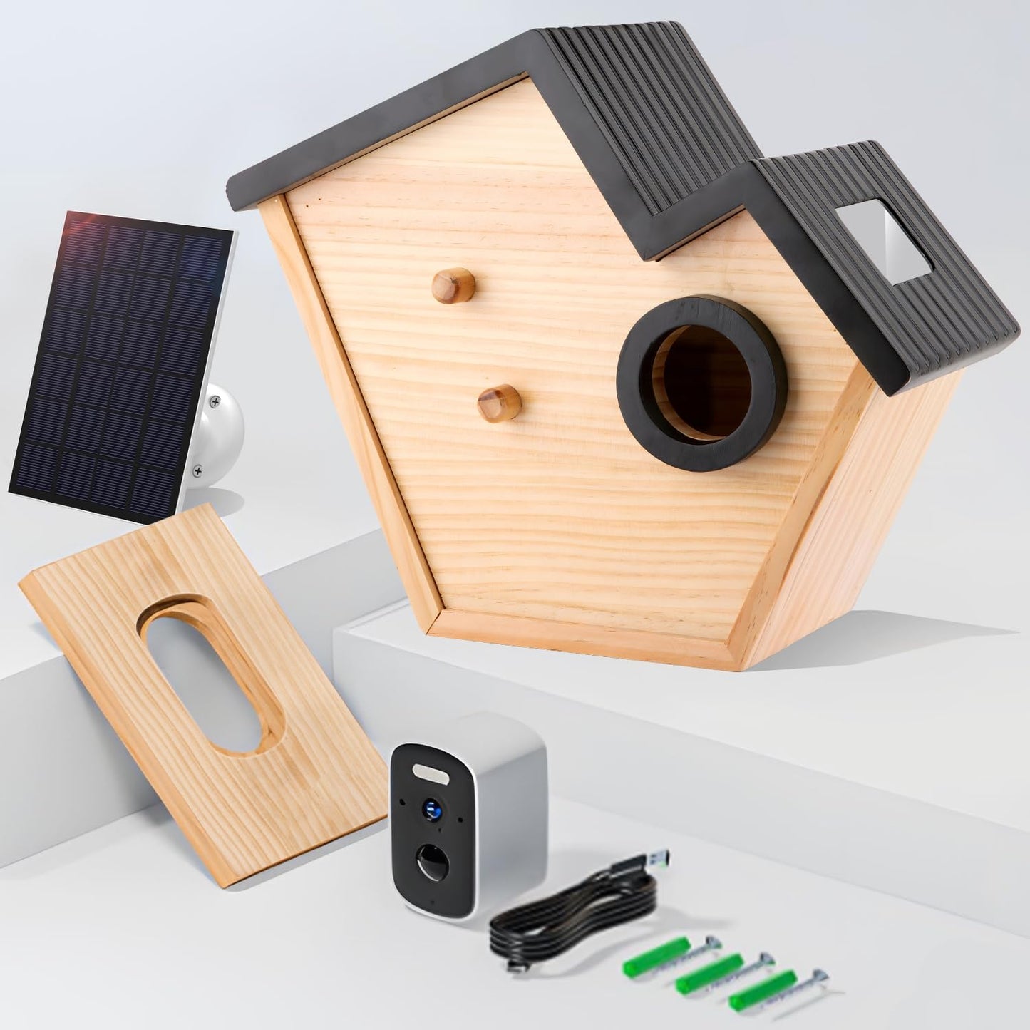 Bird House Camera Solar WiFi Smart Birdhouse HD Motion Detection 32GB