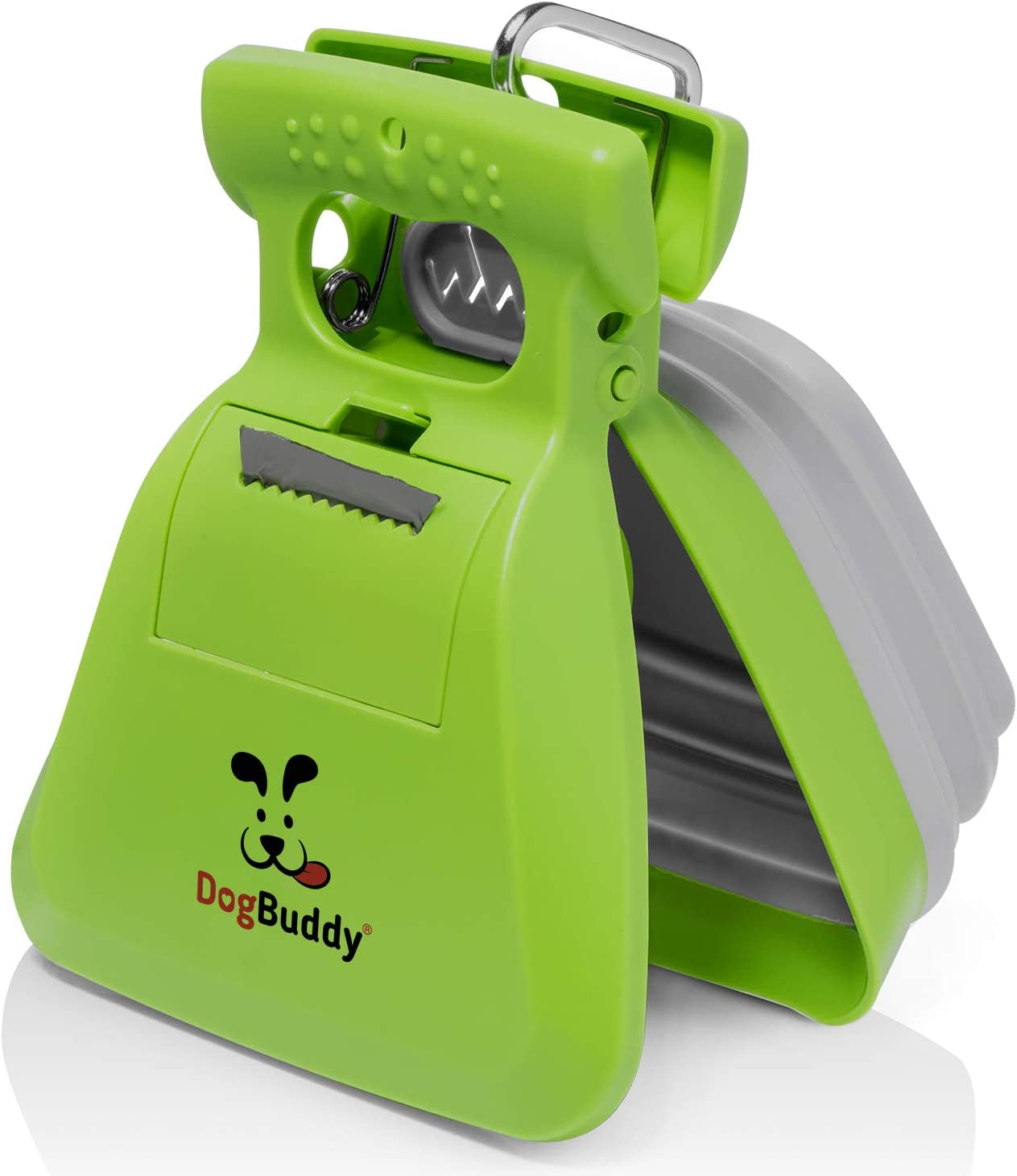 Portable Dog Pooper Scooper with Bag Holder & Leash Clip for Walks Kiwi Large