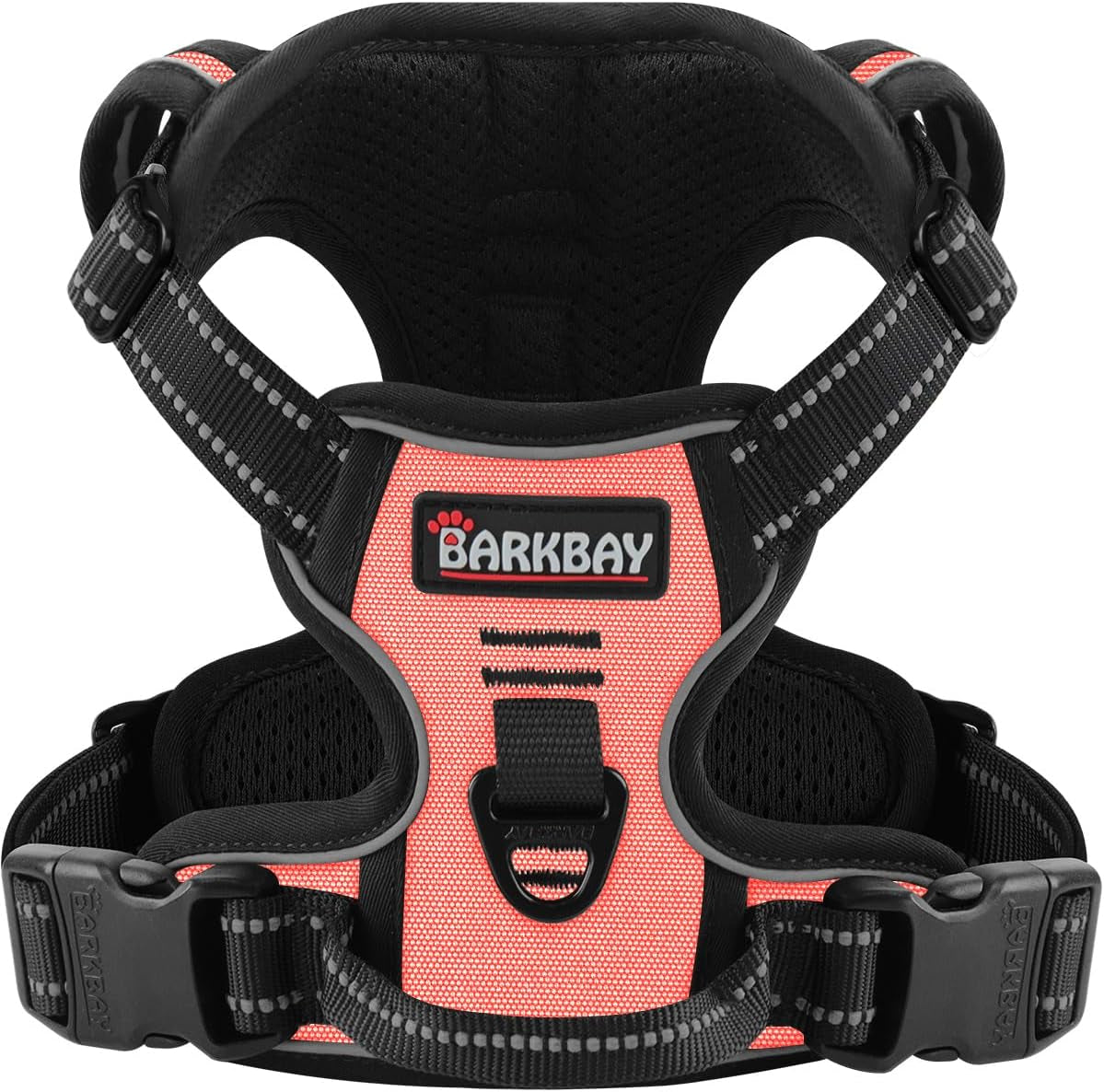 No Pull Dog Harness Adjustable Reflective Oxford Vest Small Medium Large Dogs Light Pink X-Small