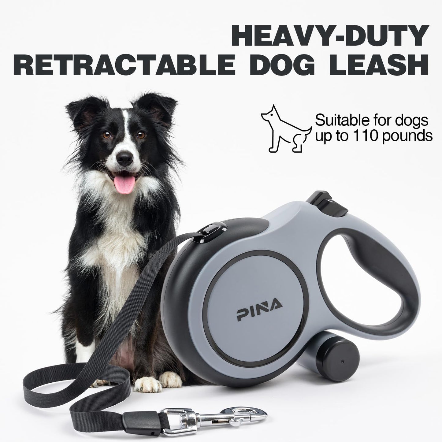 26FT Retractable Dog Leash Heavy Duty Reflective Tangle Free