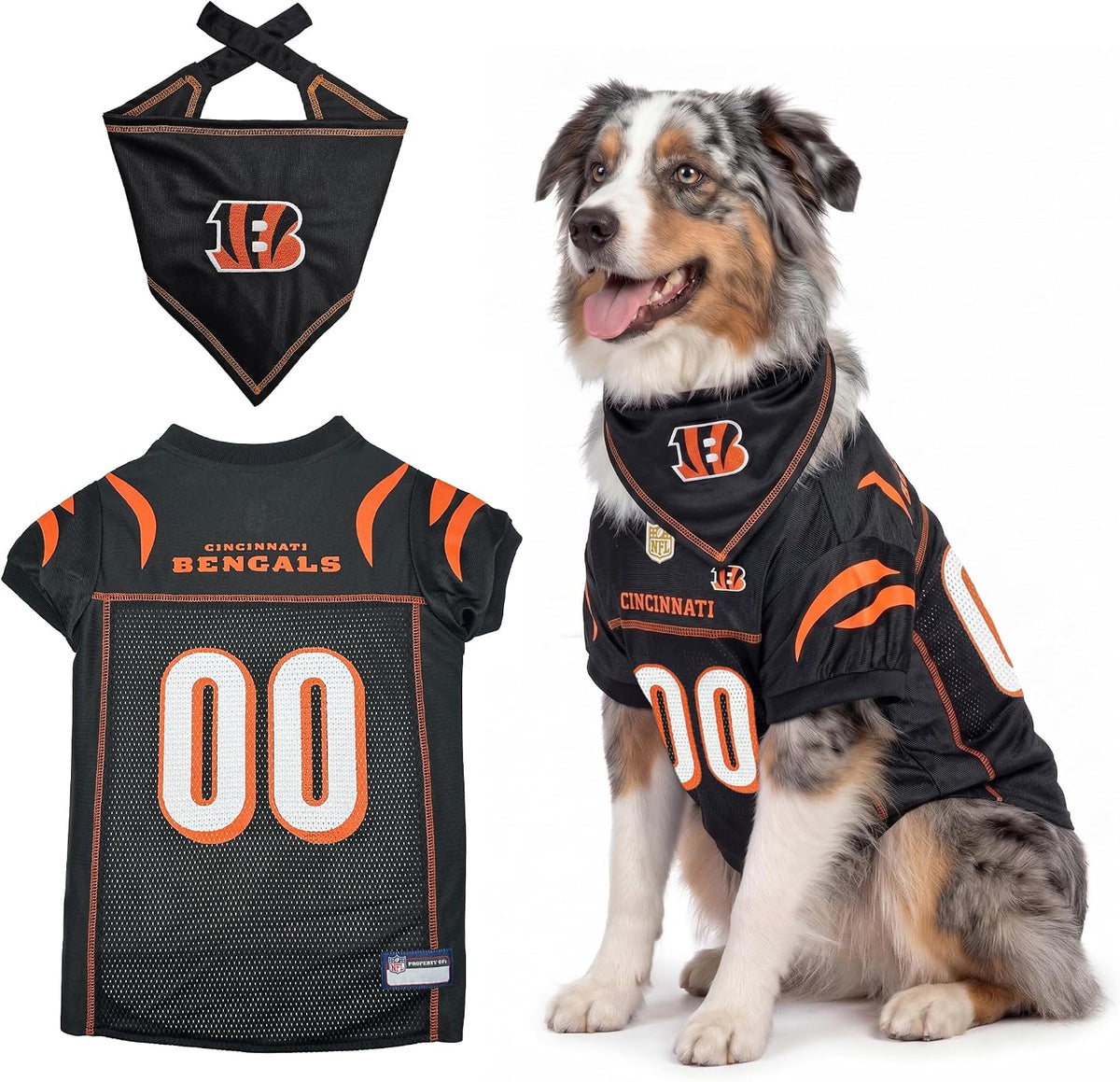 NFL Dog Jersey & Tie Bandana Set Official Pet Apparel All Teams