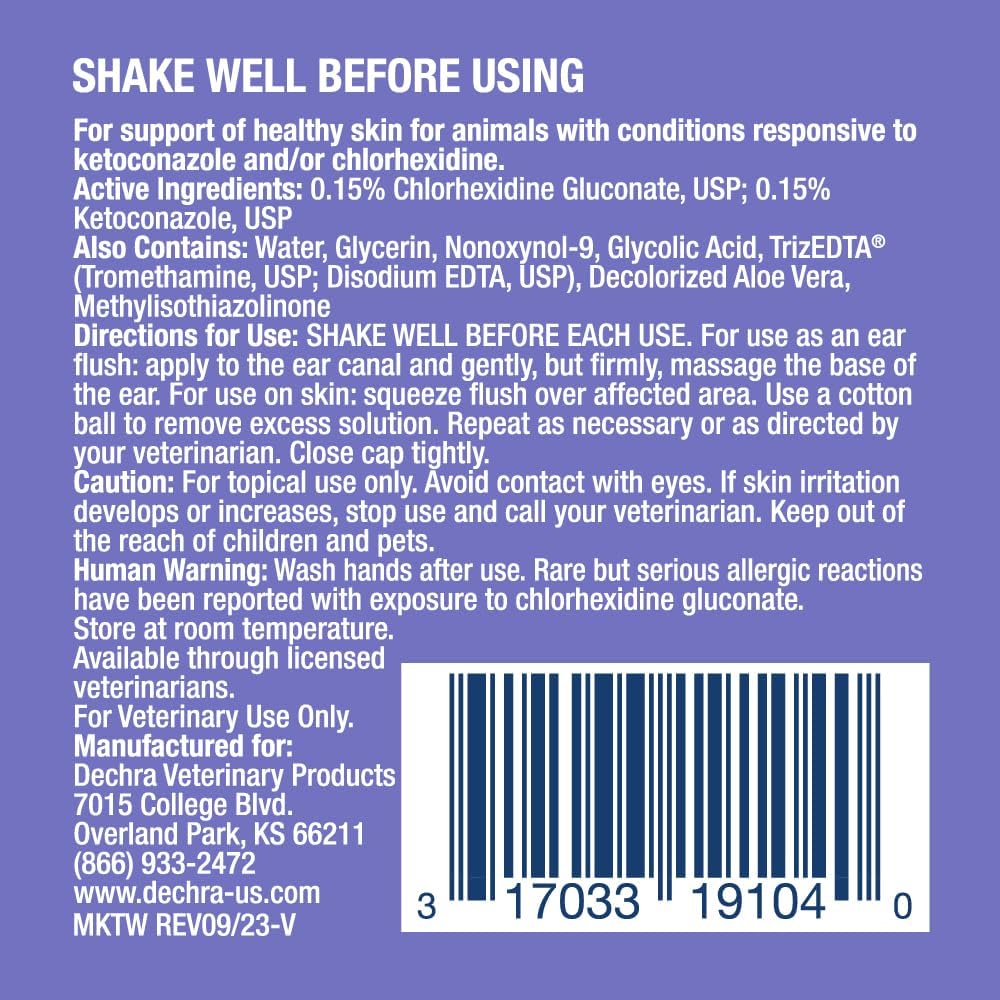 Mal-A-Ket TrizEDTA Flush for Dogs Cats Ear Skin Cleanser 4oz