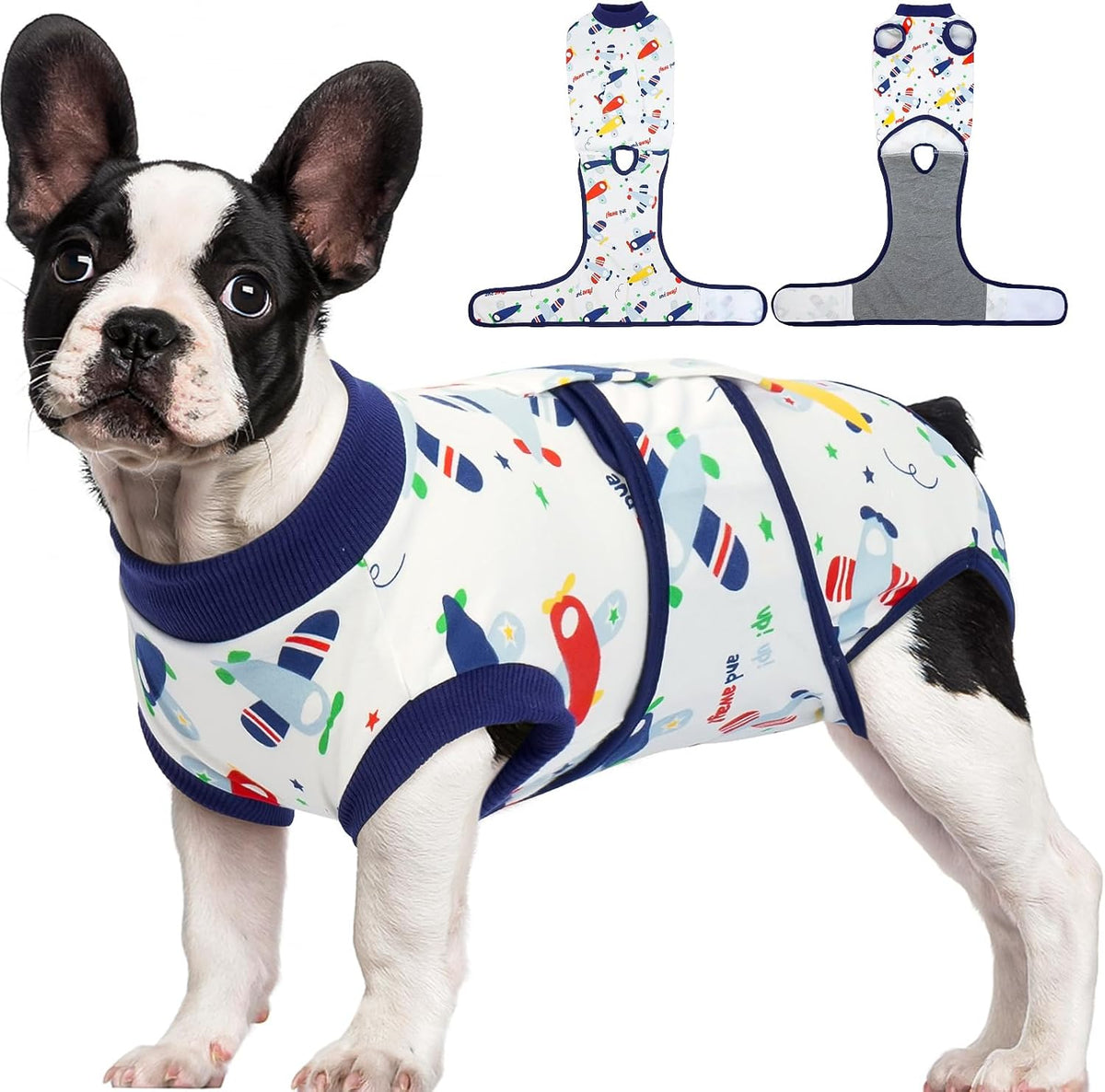 Kuoser Recovery Suit for Dogs & Cats – Soft Cotton Surgery Suit, XS–2XL